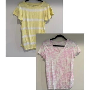 Isabel Maternity Ruched T-Shirt Bundle | Medium | Lot of 2